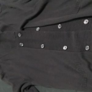 Mens Black Button down sweater